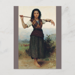 De kleine herderst van Bouguereau Briefkaart
