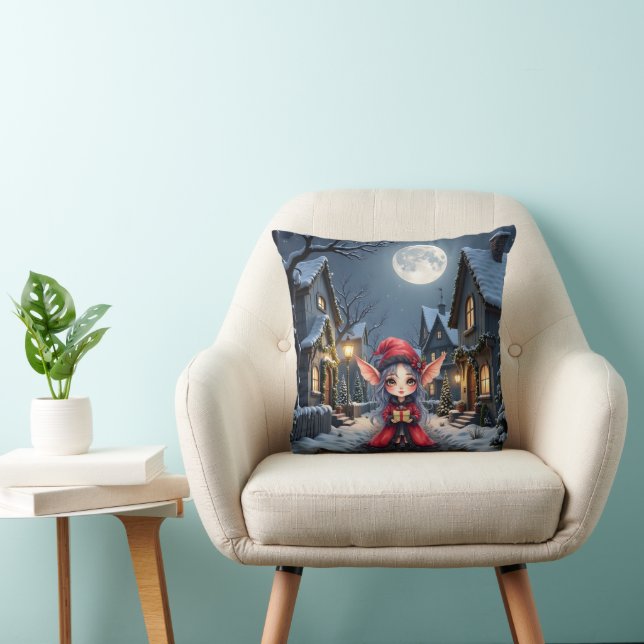 De Kleine Kerstboodschapper.  Kussen (Stoel)