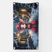 De Kleine Kerstboodschapper. Spandoek (Verticaal)