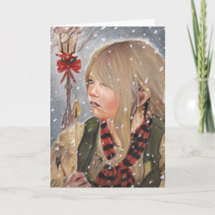 De kleine Match Girl-kaart Feestdagen Kaart