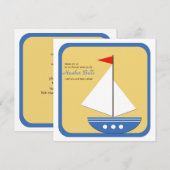 De kleine Navigator - de Uitnodiging van het Baby (Voorkant / Achterkant)