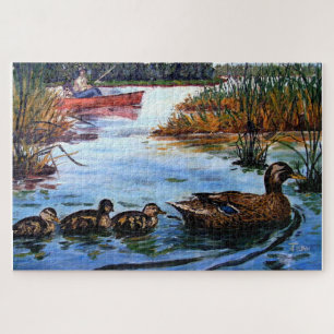 DE KLEINE POND MET VISHERMAN LEGPUZZEL