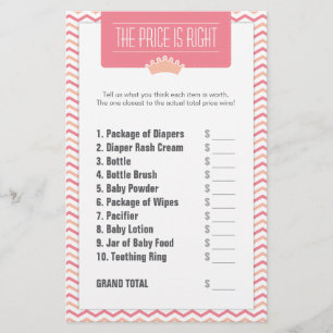 De kleine Princess Baby shower Price heeft gelijk Briefpapier