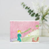 de kleine prins briefkaart (Staand voorkant)