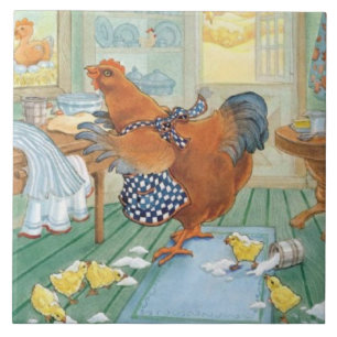 De kleine Red Hen Tegeltje