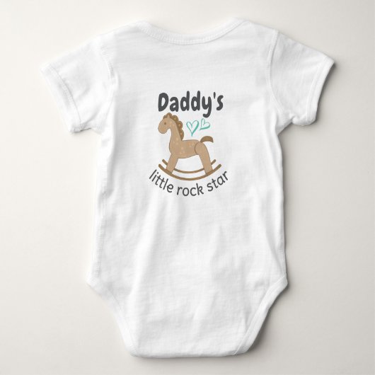 De kleine rockster van papa romper (Achterkant)