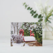 De kleine rode brug blanco postkaart (Staand voorkant)