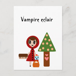 De kleine rode sleedoorn komt de vampier-clair teg briefkaart