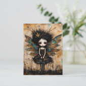 De kleine Schattige fee met drie poten Briefkaart (Staand voorkant)