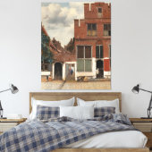 De kleine straat canvas afdruk (Insitu (Slaapkamer))