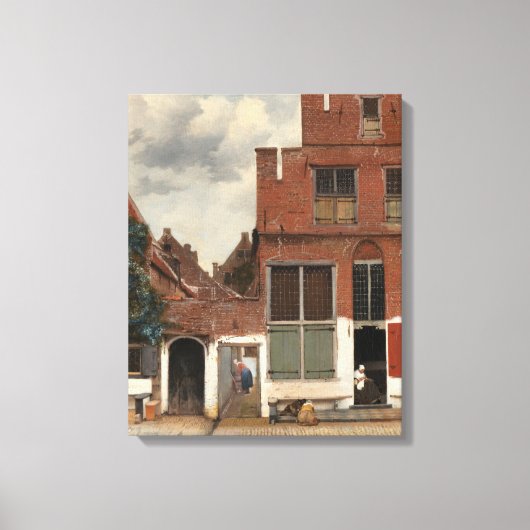 De kleine straat canvas afdruk (Voorkant)