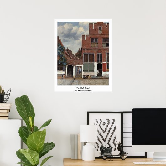 De kleine straat van Johannes Vermeer Poster (Thuiskantoor)