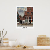 De kleine straat van Johannes Vermeer Poster (Keuken)