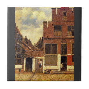 De kleine straat van Johannes Vermeer Tegeltje