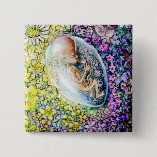 De kleine ventilator - detail vierkante button 5,1 cm