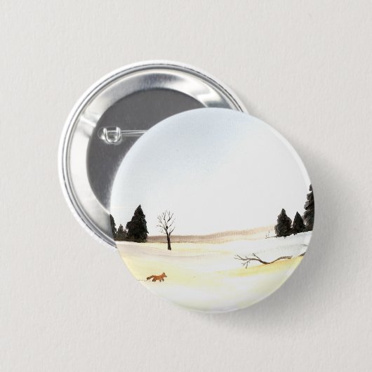 De kleine vos ronde button 5,7 cm (Voorkant /achterkant)