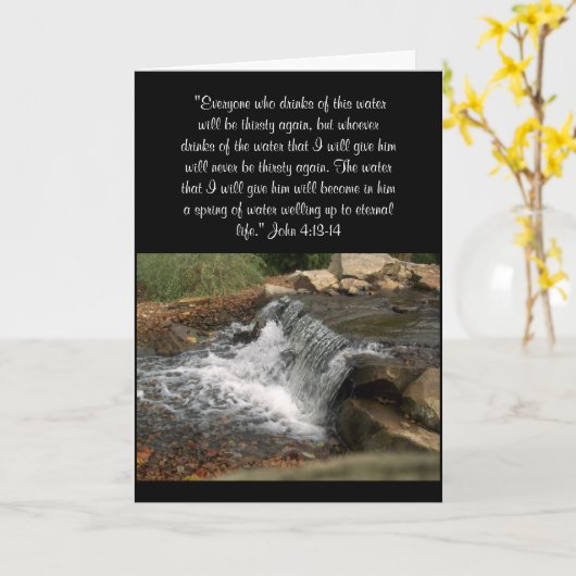 De kleine Waterval (John 4:13 - 14) Kaart (Gele Bloem)