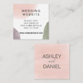 De kleine Waterverf Moderne bruiloft Website Informatiekaartje (Voorkant / Achterkant)