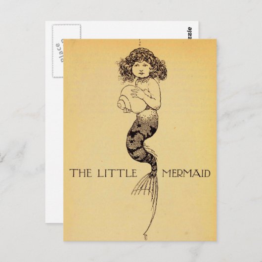 De kleine zeemeermin briefkaart (Voorkant / Achterkant)