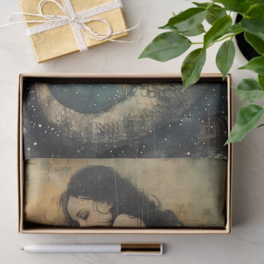 DE KLEINE ZEEMEERMIN DECOUPAGE TISSUEPAPIER (Geschenk)