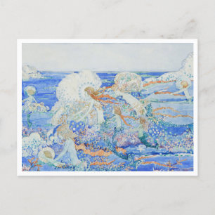 De kleine zeemeermin - Mermaids die in het Surf sp Briefkaart