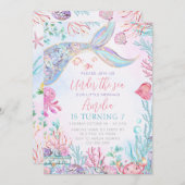 De kleine zeemeermin onder het Zee Kaart (Voorkant / Achterkant)