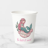 De kleine zeemeermin papieren bekers (Achterkant)