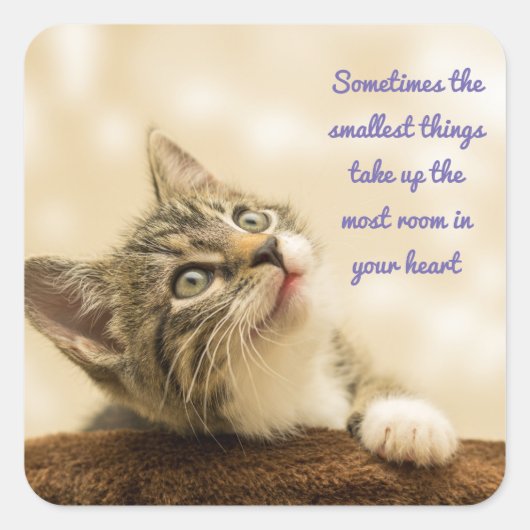 De kleinste dingen vierkante sticker (Voorkant)