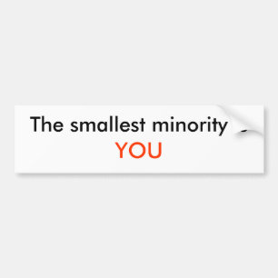 De kleinste minderheid is: bumpersticker