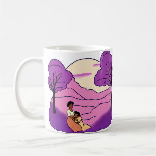 De kleur Paarse Koffiemok