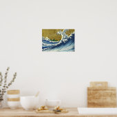 De kleur van de grote golf | Hokusai | Poster (Keuken)