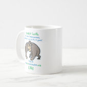 De kleur van de logo van OMG, sparen MountainGoril Koffiemok (Voorkant links)