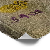 De kleur van de ring van Saturnus Poster (Hoek)