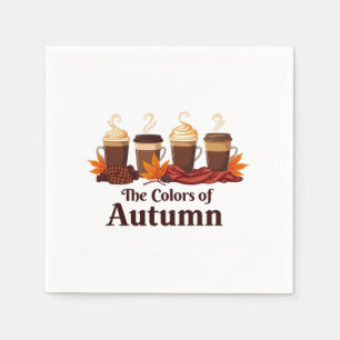 De kleur van herfst Pumpkin Spice Koffie Herfst Servet