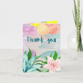 De Kleur van het water dankt u Wenskaart Bedankkaart