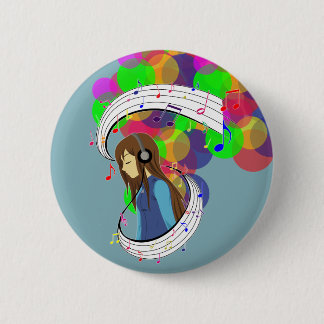 De kleur van muziek ronde button 5,7 cm