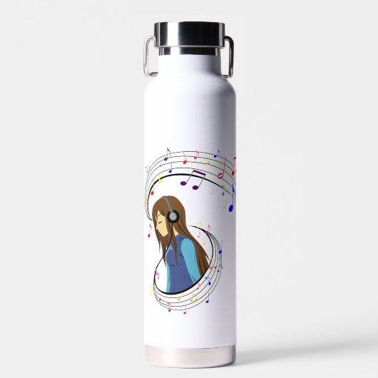 De kleur van muziek waterfles (Voorkant)