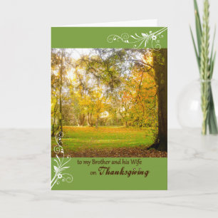 De Kleuren van de Daling van de Thanksgiving voor  Feestdagen Kaart