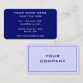 De kleuren van de douane doopvont Uw Eigen Visitek Visitekaartje (Voorkant / Achterkant)