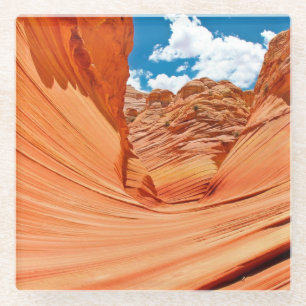 De kleuren van de golf glazen onderzetter