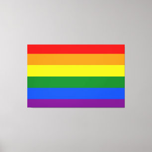 De kleuren van de regenboog canvas afdruk