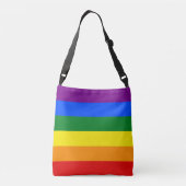 De kleuren van de regenboog crossbody tas (Achterkant)