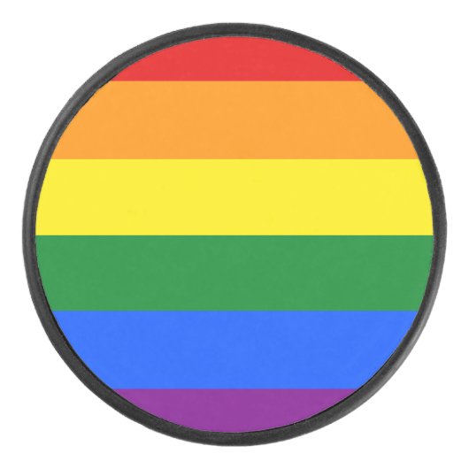 De kleuren van de regenboog hockey puck (Voorkant)