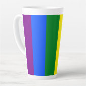 De kleuren van de regenboog latte mok (Linkerhoek)