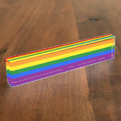 De kleuren van de regenboog naambordje (Zijkant)