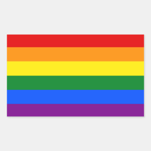 De kleuren van de regenboog rechthoekige sticker