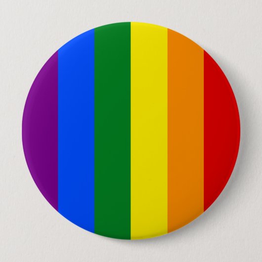 De kleuren van de regenboog ronde button 4,0 cm (Voorkant)