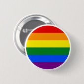 De kleuren van de regenboog ronde button 5,7 cm (Voorkant /achterkant)