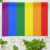 De kleuren van de regenboog theedoek (Gevouwen)