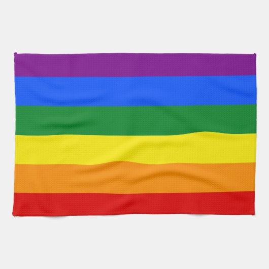 De kleuren van de regenboog theedoek (Horizontaal)